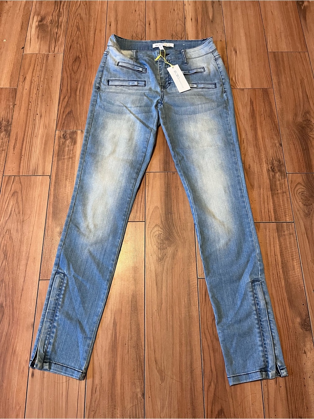 BCBGeneration  Light Blue Skinny Jeans with Ankle Zips